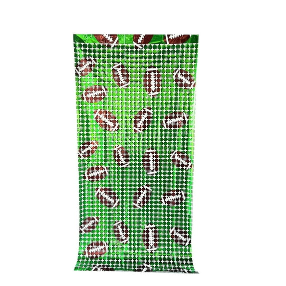 HengDidi 2025 Sports Foil Curtains Metallic Fringe Green Curtains Shimmer Curtain for Birthday Wedding Party Jungle Party Decorations