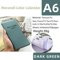 HengDidi 2026 Portable A6 Pocket Daily Planner Notebook Organizer - 128 Pages Premium Paper Compact Scheduler for Study Office Travel and Campus Tasks