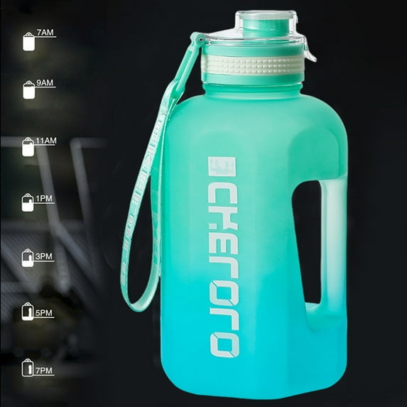 HengDidi 2200ML Frosted Plastic Water Bottle with Tea Infuser, Portable Drawstring & Large Capacity for Outdoor Activities, Gym, Hiking - Leak-Proof Design, Easy to Clean