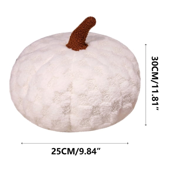 HengDidi 25*30cm Soft Lamb Wool Pumpkin Shape Pillow for Cuddle Comfort Home Decor Decorative Cushion Toy Gift Idea Festive Living Room Bedroom Ornament Cozy Accent