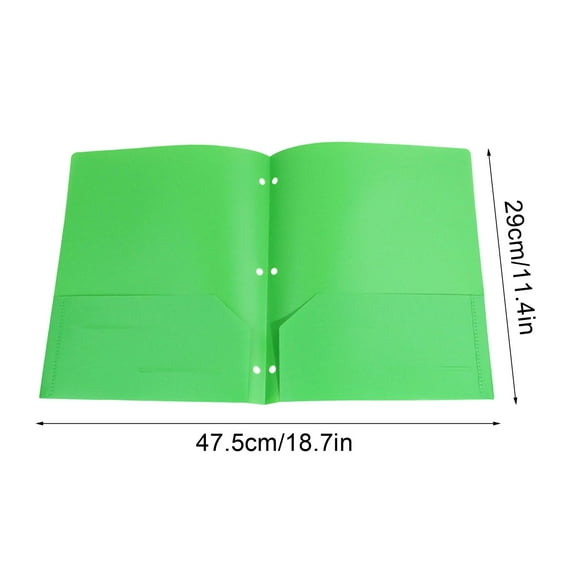 HengDidi 3-Ring Heavy Duty Plastic File Folders with Pockets - Letter Size Document Organizer for Office Files and Cards, Durable and Colorful Holder for Efficient Management