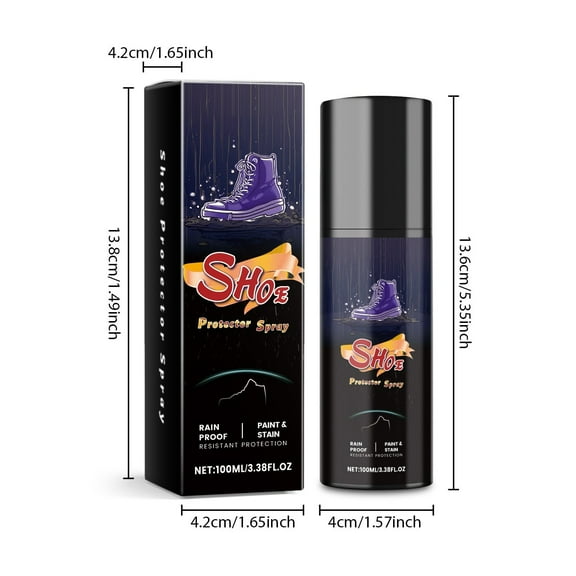 HengDidi 360° Breathable Shoe Shield Spray - Stain & Water Repellent for Sneakers Boots Bags, Quick-Dry Non-Greasy Formula (100ml)
