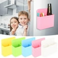 thumbnail image 1 of HengDidi 4.7x4.9inch Magnetic Pen Holder with Pink Macaron Colors Plastic Storage Box for Whiteboard/Fridge Organization, Large Capacity Pencil Organizer for Home Office Kitchen Accessories, 1 of 6