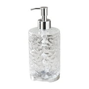 HengDidi 420ml Modern Hand Soap Dispenser Bottle, Refillable Liquid Soap Pump for Bathroom & Kitchen, Durable Plastic with Round Ripple Design, Clear/Black/White/Gray