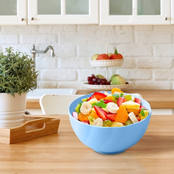 HengDidi 6-Inch Eco-Friendly Wheat Straw Bowl - Lightweight for Dorm, Picnics, Microwave Safe, Non-Breakable Design, Stackable (15x15cm)