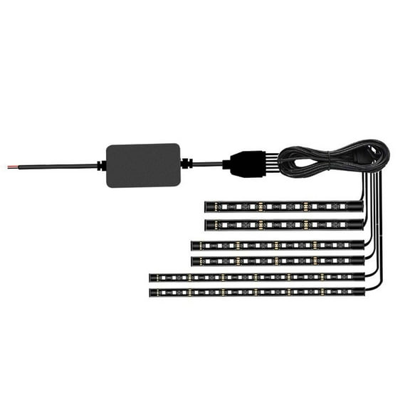 HengDidi 6 Pcs Motorcycle LED Light Kits, App Control Multicolor IP68 Waterproof Motorcycle LED Strip Lights, Music Sync & Multiple Scene Modes RGB LED Lights for Motorcycles, DC 12V