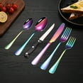 thumbnail image 1 of HengDidi 6-Piece Stainless Steel Western Cutlery Set with Multiple Color Options Elegant Design for Home Kitchen Dining Versatile Fork Knife Spoon Durable Utensils, 1 of 6