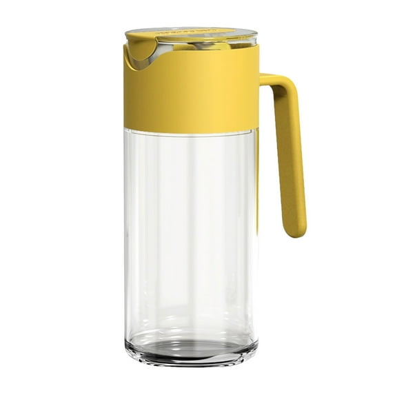 HengDidi 7.91x4.41x4.41in Glass Pouring Oil Jug - Drip Free Spout Container for Kitchen Cooking Vinegar Dispenser | Automatic Sealing Design Large Capacity Liquid Transfer Tool