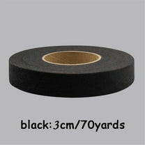 HengDidi 70 Yards Double Sided White Black Adhesive Tape for DIY Sewing Craft and Home Repair - Strong Hold Cloth Glue Strips to Securely Mount Photos or Fix Fabrics