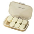 thumbnail image 1 of HengDidi 8-Section Sealable Daily Pill-Case, Compact Portable Organizer Box for Medication Vitamins Storage 5.19 x 3.42 Inches, 1 of 6