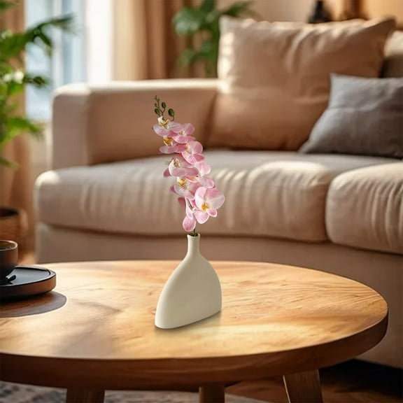 HengDidi 9 Stems Real Touch Phalaenopsis Orchid Artificial Flowers High Simulation Floral Arrangement for Living Room Entryway Wedding Decor Centerpiece Long Lasting Durable Design