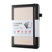 HengDidi A5 Weekly & Monthly Planner Premium Notebook with Grid Pages, Gold Stickers - Undated Goal Tracking, Vegan Leather Cover for Home/Office Use