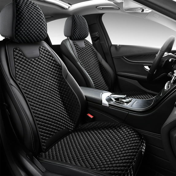 HengDidi Adjustable Car Seat Cushion Set with Backrest and Headrest - 3-Step Ventilation Cooling, All-Season Breathable Comfort, Slim Design for Most Vehicles