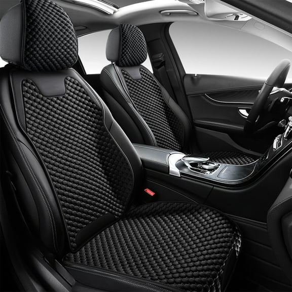 HengDidi Adjustable Car Seat Cushion Set with Backrest and Headrest - 3-Step Ventilation Cooling, All-Season Breathable Comfort, Slim Design for Most Vehicles