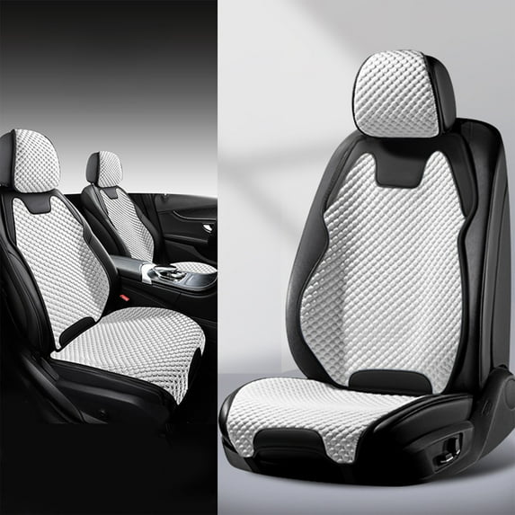 HengDidi Adjustable Car Seat Cushion Set with Backrest and Headrest - 3-Step Ventilation Cooling, All-Season Breathable Comfort, Slim Design for Most Vehicles