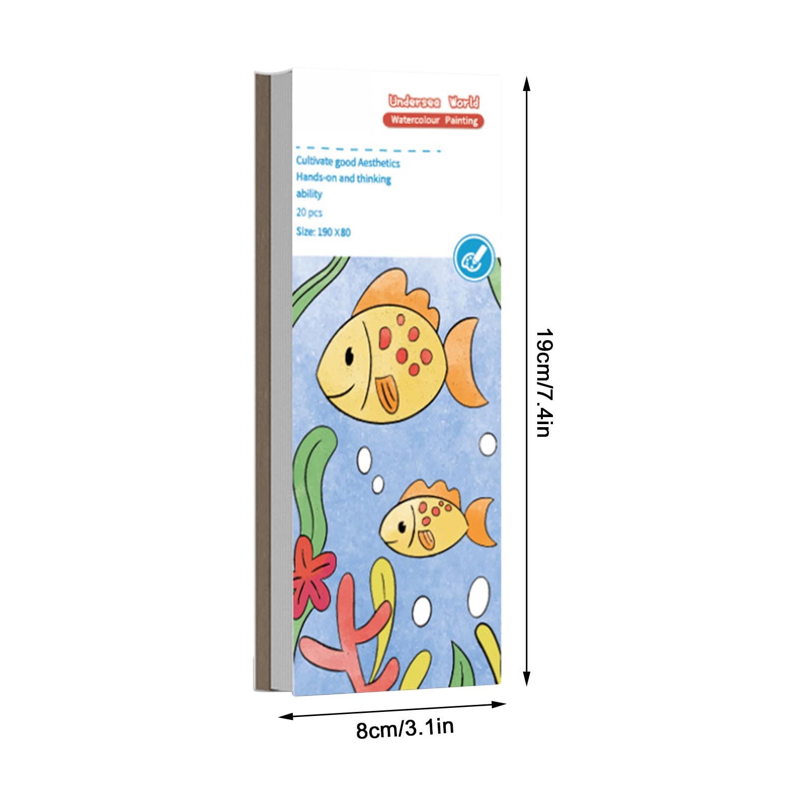 HengDidi Ages 2-8 Watercolor Activity Books (3-Pack) with Brush Lightweight Graffiti Notebook for Ages 3-10, Travel-Friendly Art Supplies, Non-Toxic Materials
