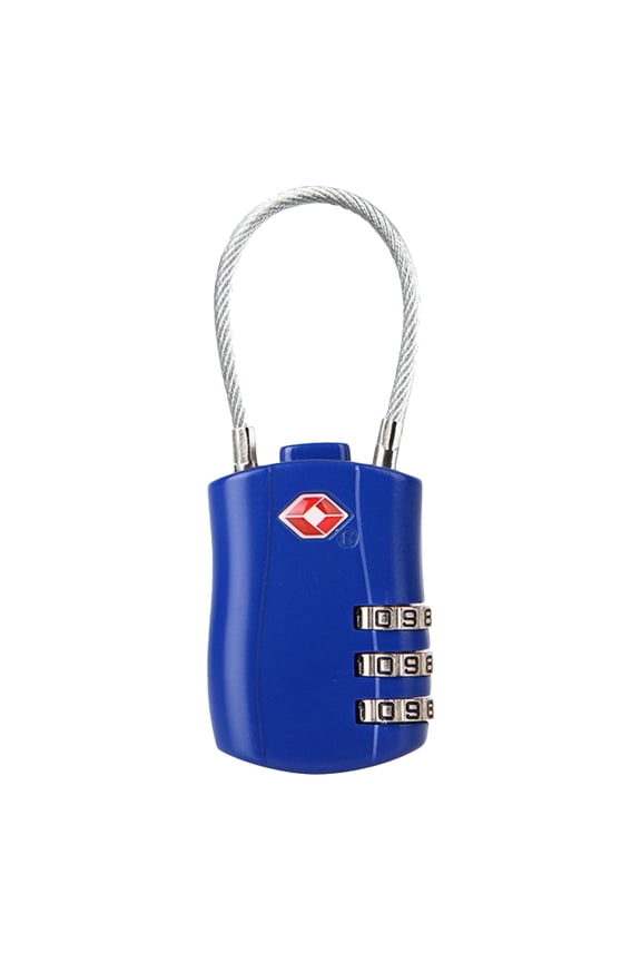 Aluminum Alloy Combination Padlock Steel Cable Backpack Luggage Lock Security Password Setting Portable Lightweight Durable Multi-functional Cylinder