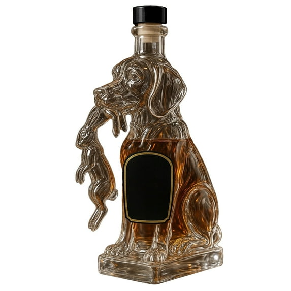 HengDidi Animal Shaped Glass Liquor Bottle Handcrafted High Borosilicate Lion 320ml Capacity Whiskey Decanter Collection Piece for Bar Home Decor Gift Idea