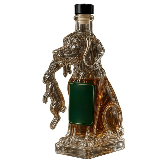 HengDidi Animal Shaped Glass Liquor Bottle Handcrafted High Borosilicate Lion 320ml Capacity Whiskey Decanter Collection Piece for Bar Home Decor Gift Idea