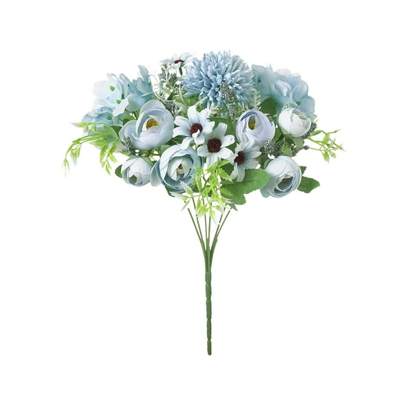 HengDidi Artificial Silk Flowers Bouquet for Wedding Home Decor - Long Lasting Fake Floral Arrangement with No Watering Needed, Ideal for Parties Office Garden Centerpiece Vase Decor