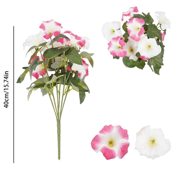 HengDidi Artificial Silk Morning Glory Flowers, Realistic Floral Vine for Wedding Decor, Outdoor Ceremony, Home Decor, Table Centerpiece, Photo Prop, Party Decoration