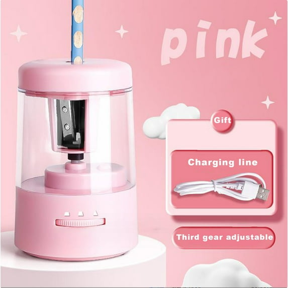 HengDidi Automatic Electric Pencil Sharpener with USB/Battery Charging, Upgraded Tungsten Steel Blade for All Pencil Sizes, Pressure-Activated Start