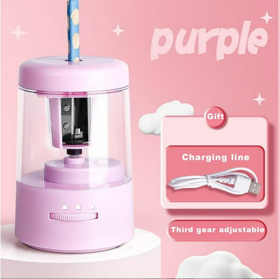 HengDidi Automatic Electric Pencil Sharpener with USB/Battery Charging, Upgraded Tungsten Steel Blade for All Pencil Sizes, Pressure-Activated Start
