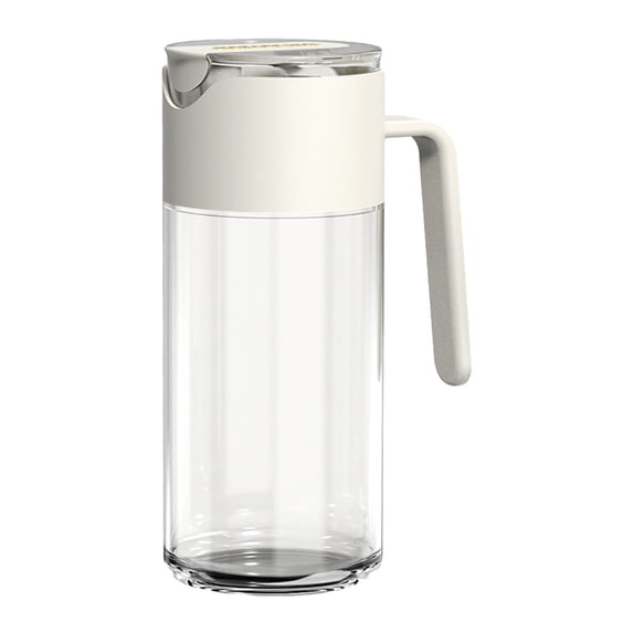 HengDidi Automatic Leak-Proof Oil Dispenser Bottle with Large Capacity 19.35oz for Kitchen Olive Soy Sauce Dispensing - Transparent Glass Design Ergonomic Handle Easy Pouring