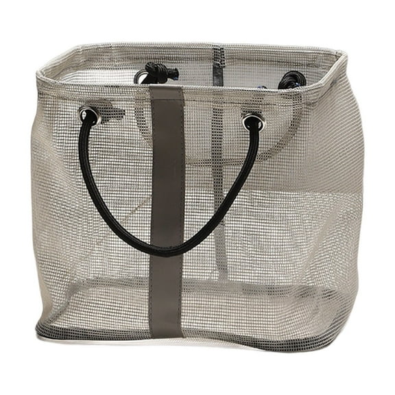HengDidi Breathable Mesh Organizer Bag for Bathroom, Beach Toys, Gym Gear - Quick-Dry, Extra Wide Opening, Portable Carry Handle Design