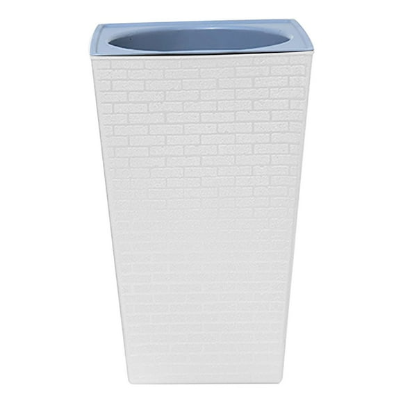 HengDidi Brick Pattern Flowerpot Imitation Metal Plastic Flower Pot Square and Tall Type for Gardening Potted Plants