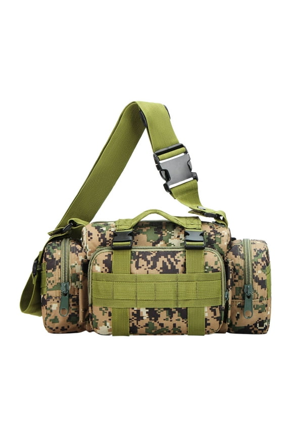 Camouflage Tactical Crossbody Bag with Adjustable Strap & Multi-Pockets (34cm Durable)
