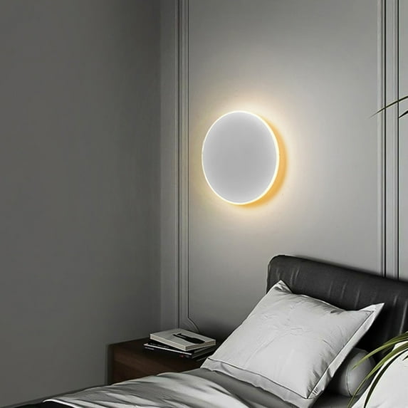 HengDidi Circle Touch Control LED Wall Light 13x13cm - Hardwired Dimmable Sconce with 3 Light Modes for Living Room Bedroom Hallway Ambiance