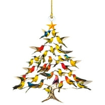 HengDidi Colorful Double Sided Hummingbird Ornament for Home Decor Christmas Tree Festival Gift Family Friend Decorative Hanging Piece Year Round Display