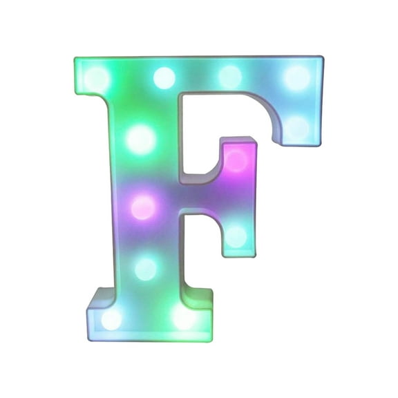 HengDidi Colorful LED Marquee Letter Lights with Remote – Light Up Signs Party Bar Letters Decorations for The Home - Multicolor F