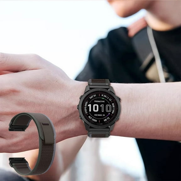 HengDidi Compatible Nylon Watch Strap Series Breathable Durable Woven Design Easy Snap Buckle Adjustable for Hiking Cycling Outdoor