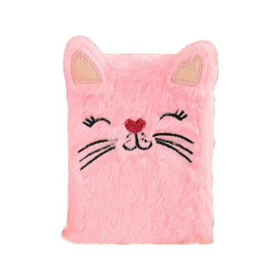 HengDidi Cute Cat Design Notebook for 6-8 Year Old - Gift-Ready Diary with Lock, Portable Size for Campus, Travel & Home, Creative Writing Journal (Pink/Blue/White)