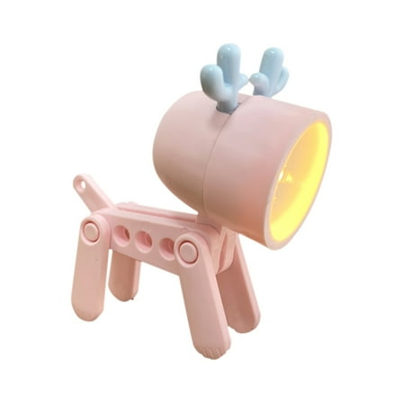 HengDidi Cute Night Light for Kids, Adorable Mini Led Table Desk Lamp, Decorative Lamp Nightstand, Animal Pet Nightlights, Christmas Decorate Birthday Gifts for Children, Students (1 x Pink Dog)