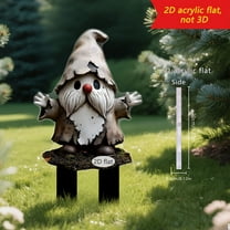 HengDidi Decorative 2D Garden Stake - Flat Ground Marker for Outdoor Gardens, Flower Beds, and Potted Plants - Easy Install Durable Material Planting Aid and Landscape Decor