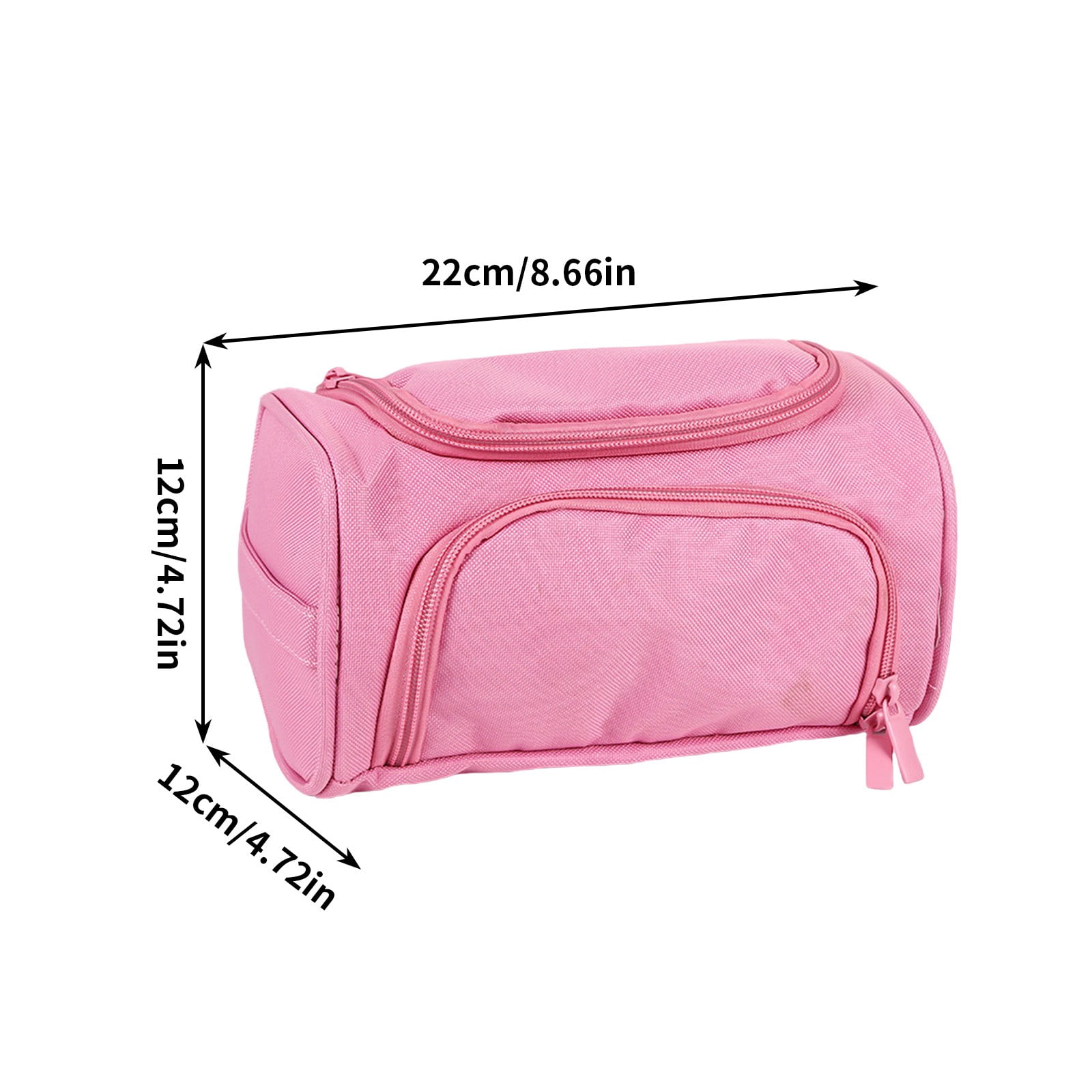 HengDidi Double-Layer Portable Pencil Bag with Side Storage and Carry Handle, Oxford Fabric Organizer for Stationery and Small Accessories