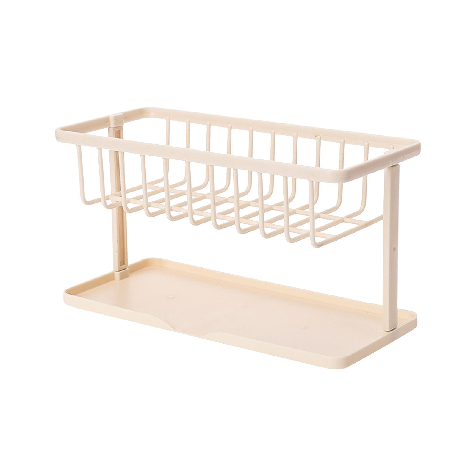 Double Draining Rack HengDidi Double Layer Sloped Draining Dish Rack, Rust-Proof Sink ...