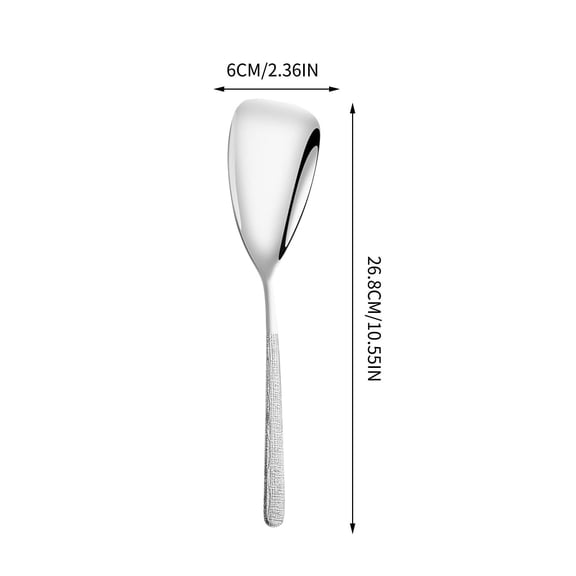 HengDidi Durable Stainless Steel Serving Spoon with Ergonomic Handle, Multi-Function Mixing and Dividing Tool for Restaurant or Home Kitchens, Easy Clean and Elegant for Portion Control