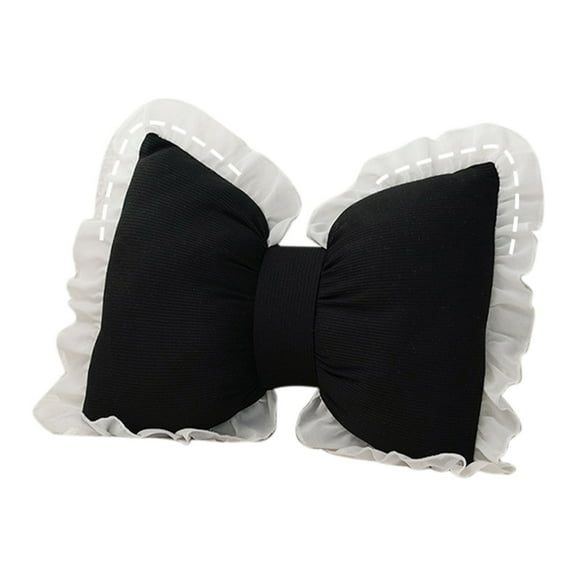 HengDidi Elegant Bow Shaped Pillow Soft Cotton Filling Lumbar Support Cushion Home Decor for Sofa Bed Living Room Bedroom Car Backrest Decorative Accent Size 32x40cm