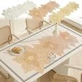 thumbnail image 1 of HengDidi Elegant PVC Gold Stamped Hollow Floral Table Runner, European Style Long Table Mat for Heat Insulation and Non-Slip Protection, Festive Dining Room Decor, 1 of 7