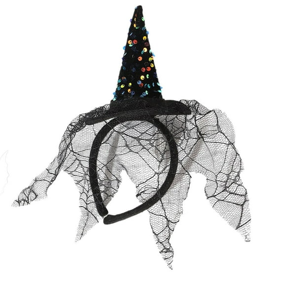 HengDidi Festive Hair Headband with Decorative Hat and Sparkles for Party Accessories, Comfortable Fabric Headpiece Women's Styling Band