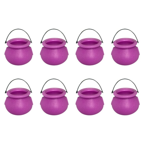 HengDidi Festive Theme Witch Bucket and Jar Mini Set 8-Pack for Party Decorations, Reusable Decorative Props with Quality Materials, Unique Gift for Events