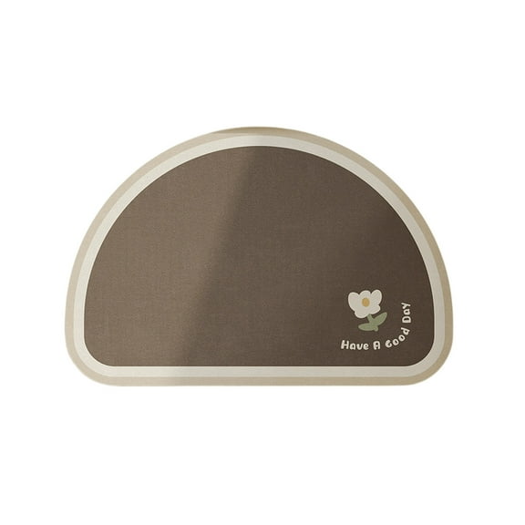 HengDidi Floral Cloud Diatomite Bath Mat - Soft Elastic Floor Mat with Quick Absorption for Stylish Bathrooms