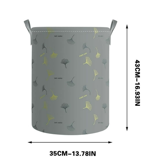 HengDidi Foldable Large Capacity Plastic Dirty Laundry Hamper Basket with Carrying Handle for Home Clothes Storage | Size 35x43cm