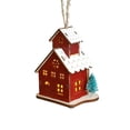 thumbnail image 1 of HengDidi Glowing LED Wooden Christmas Cottage Ornament with Warm White Light, Miniature Cabin for Tree or Desktop Display - Festive Home Decoration Piece, 1 of 6
