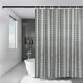thumbnail image 1 of HengDidi Gray Grid Textured Polyester Shower Curtain Bath Tub Divider Fabric Liner with Rustproof Grommets Wet Dry Separation Bathroom Décor Accessory, 1 of 6