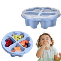 HengDidi Heart-Shaped Compartment Snack Box Bento Style with Lid Stackable for Food Storage Fruit Candy Reusable Kitchen Containers